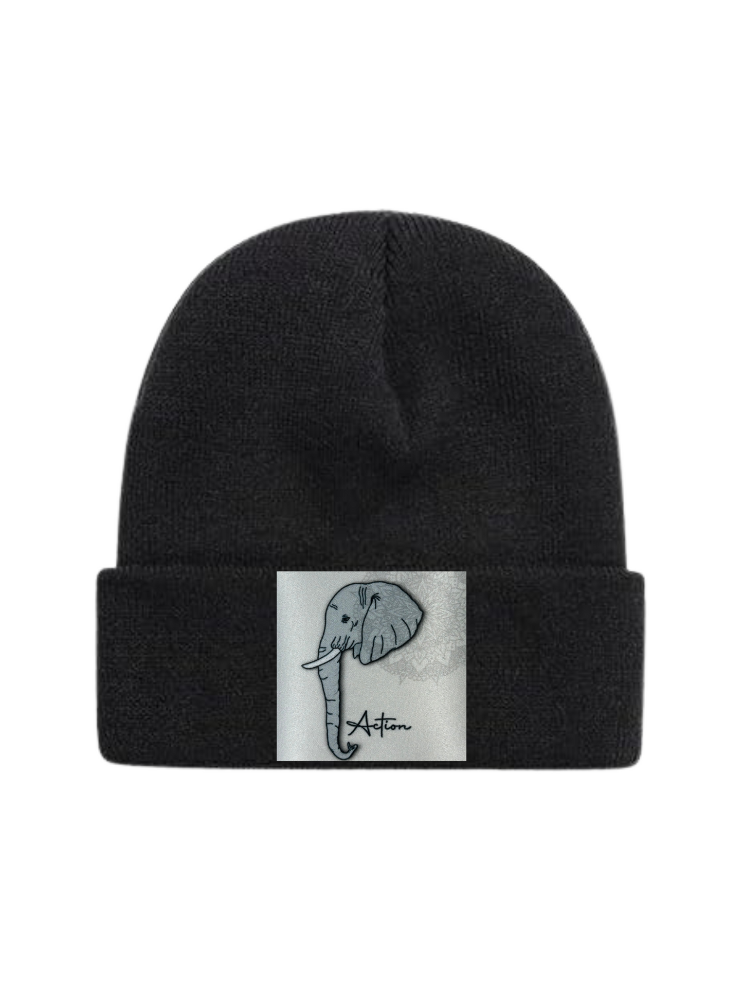 Custom Patch Beanie in Black