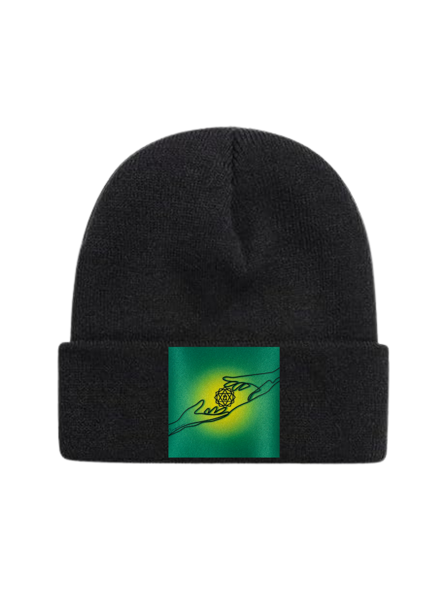 Custom Patch Beanie in Black