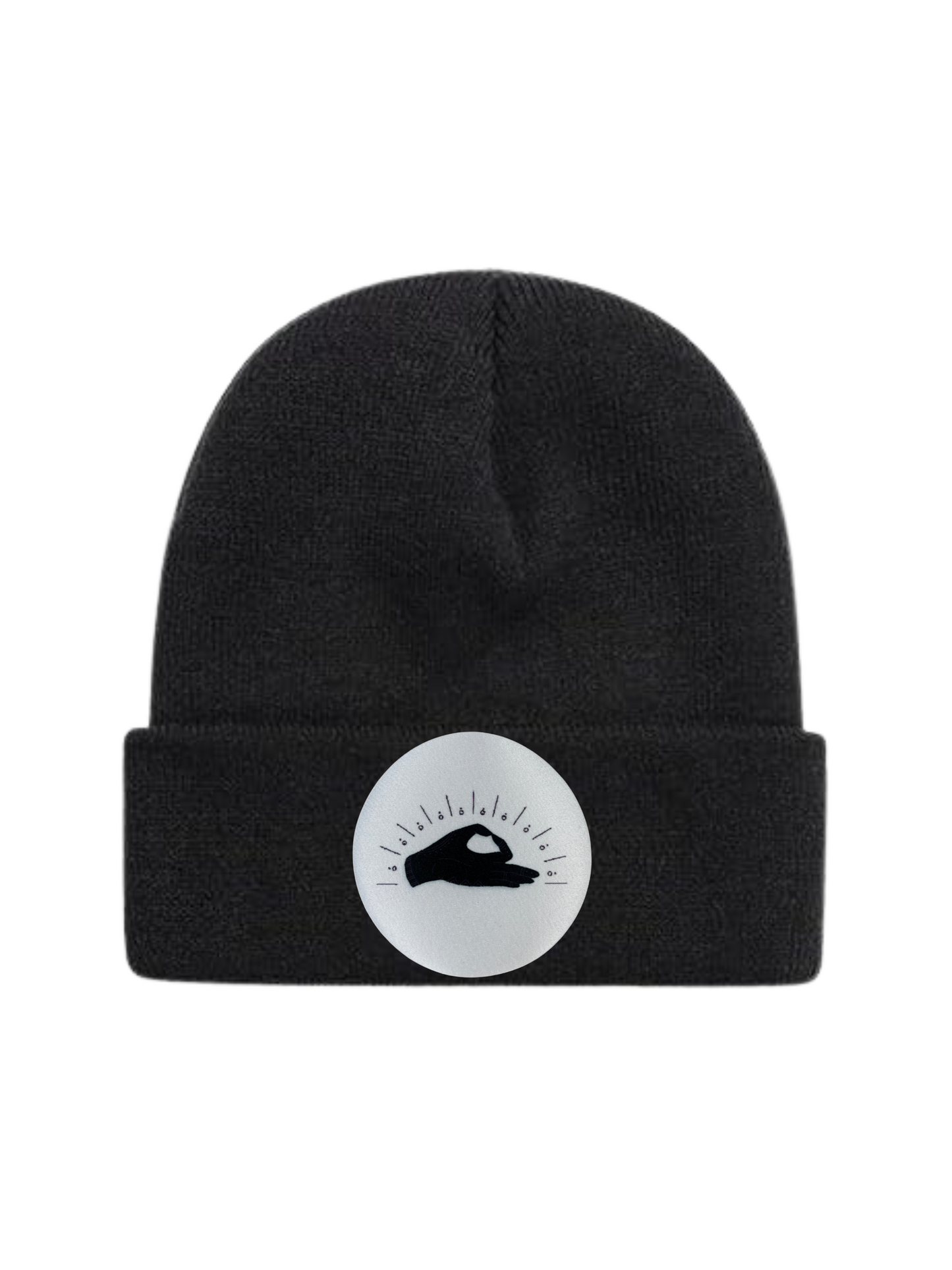 Custom Patch Beanie in Black