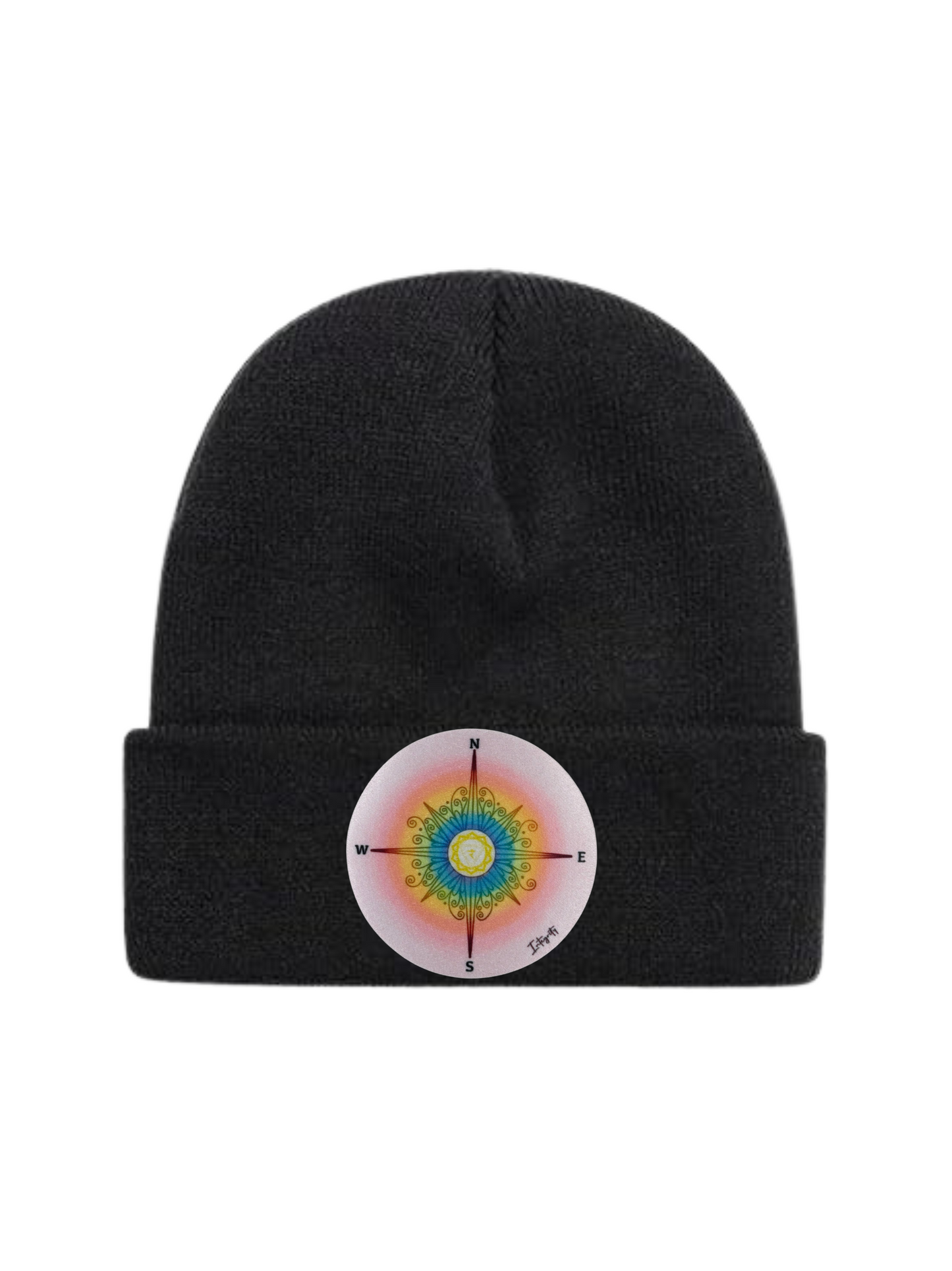Custom Patch Beanie in Black