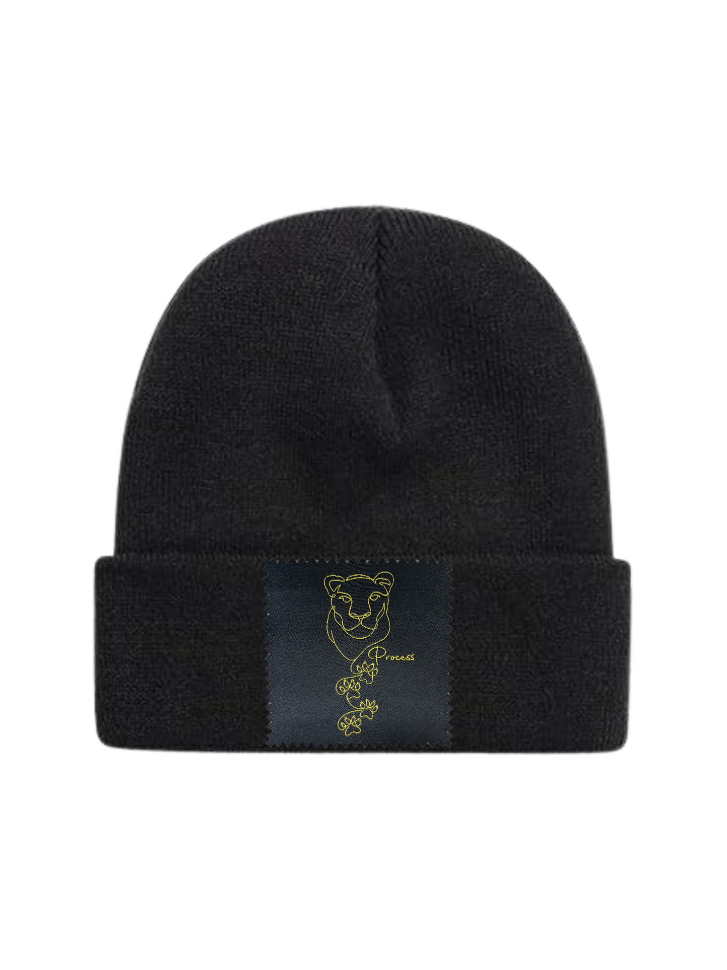 Custom Patch Beanie in Black