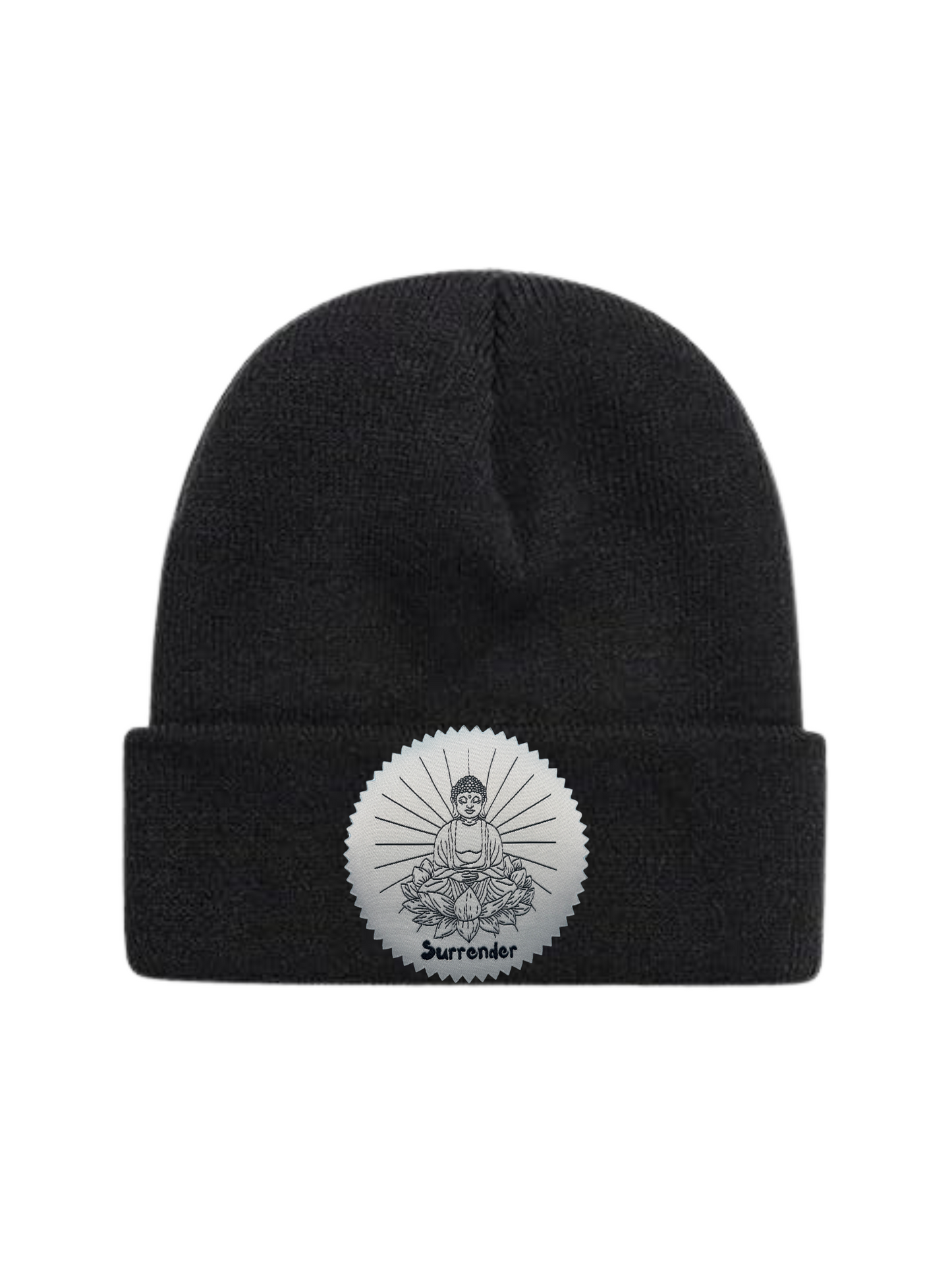 Custom Patch Beanie in Black