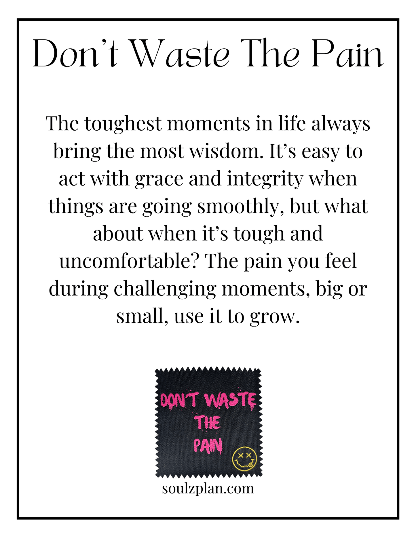 Don’t Waste the Pain Patch