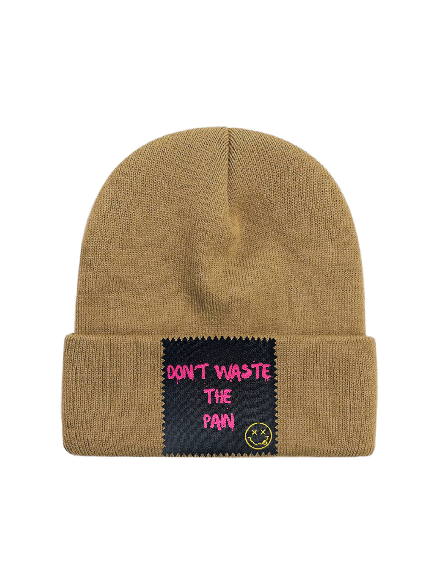 Custom Patch Beanie in Khaki