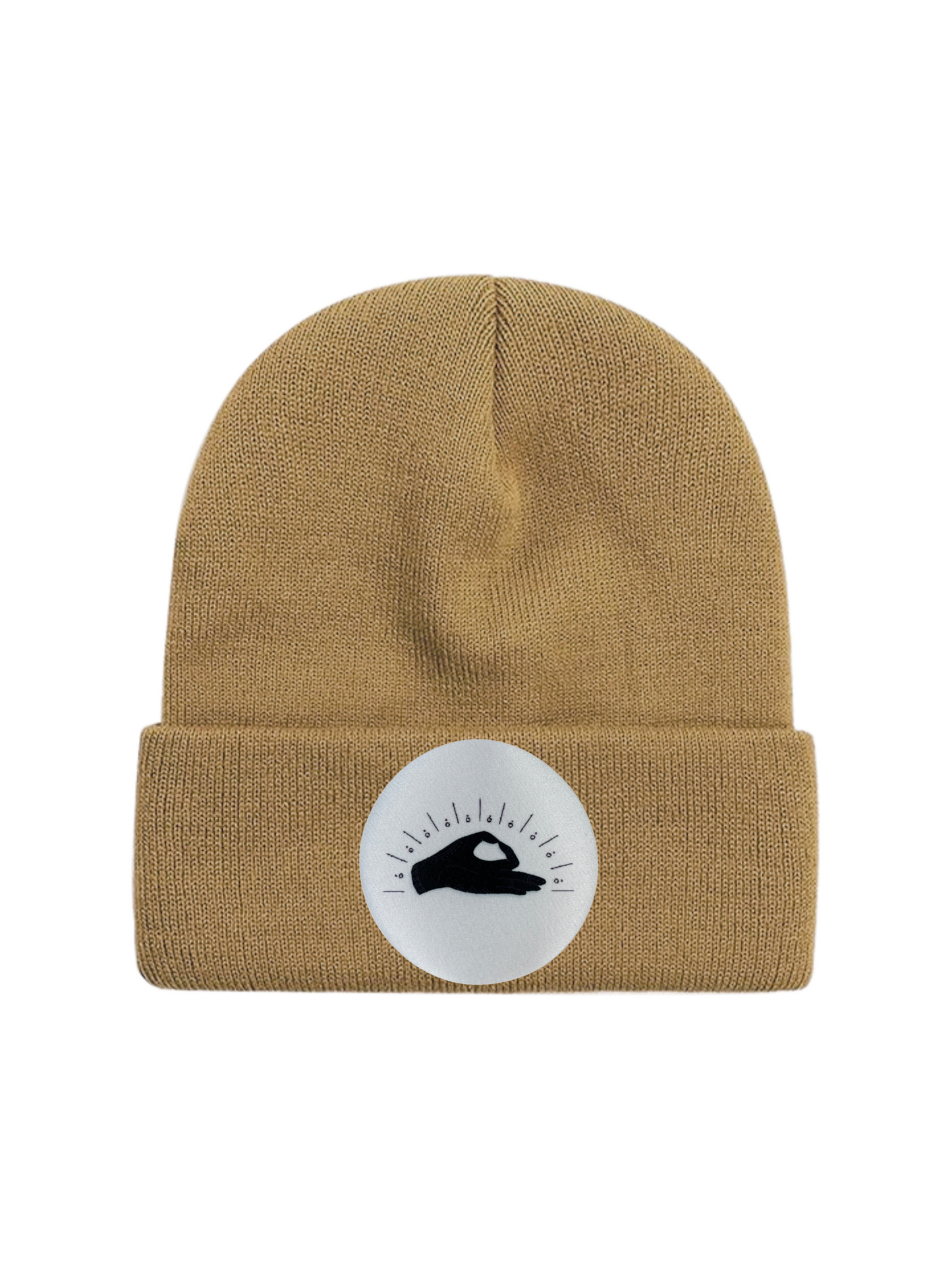 Custom Patch Beanie in Khaki