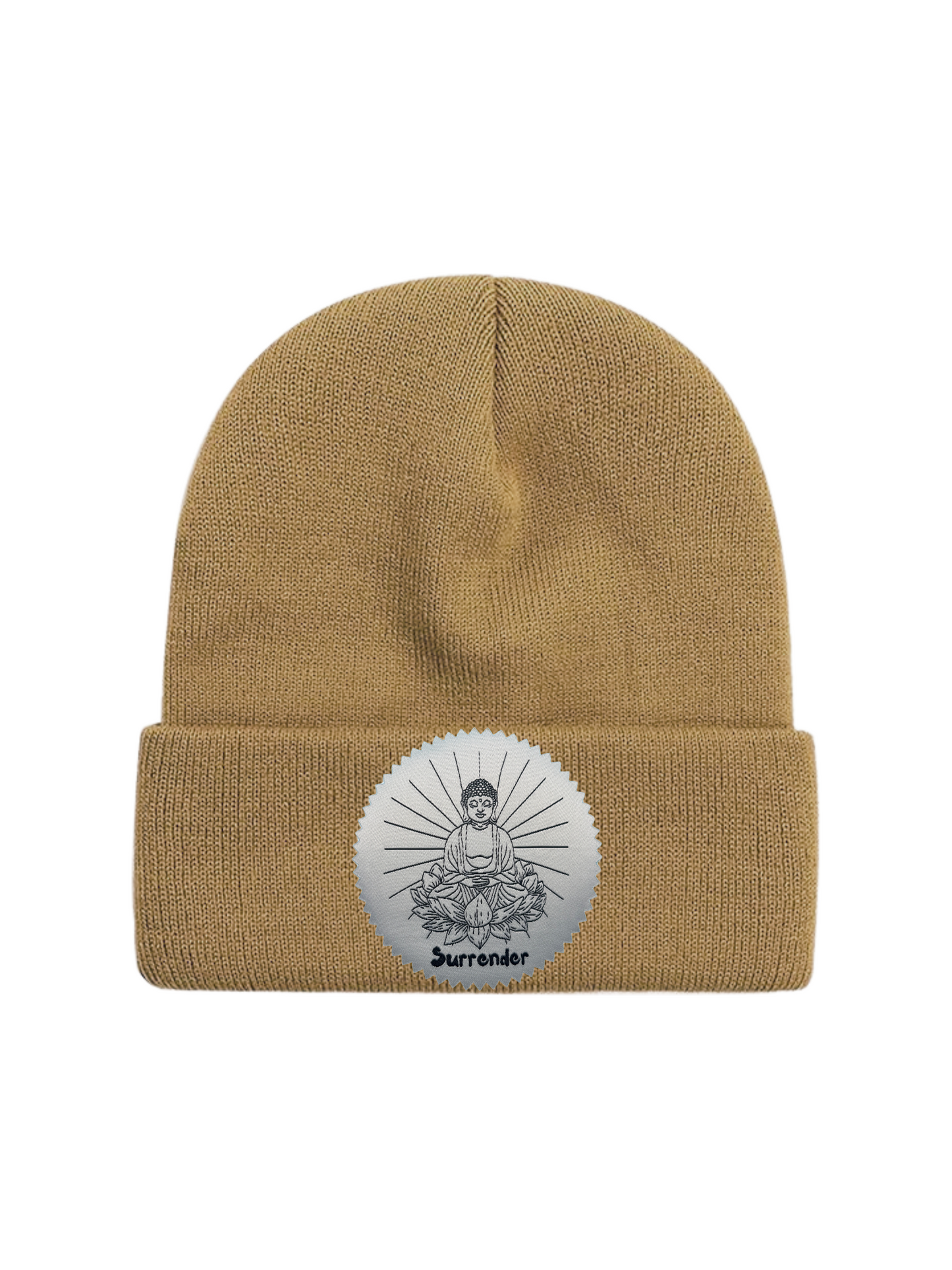 Custom Patch Beanie in Khaki