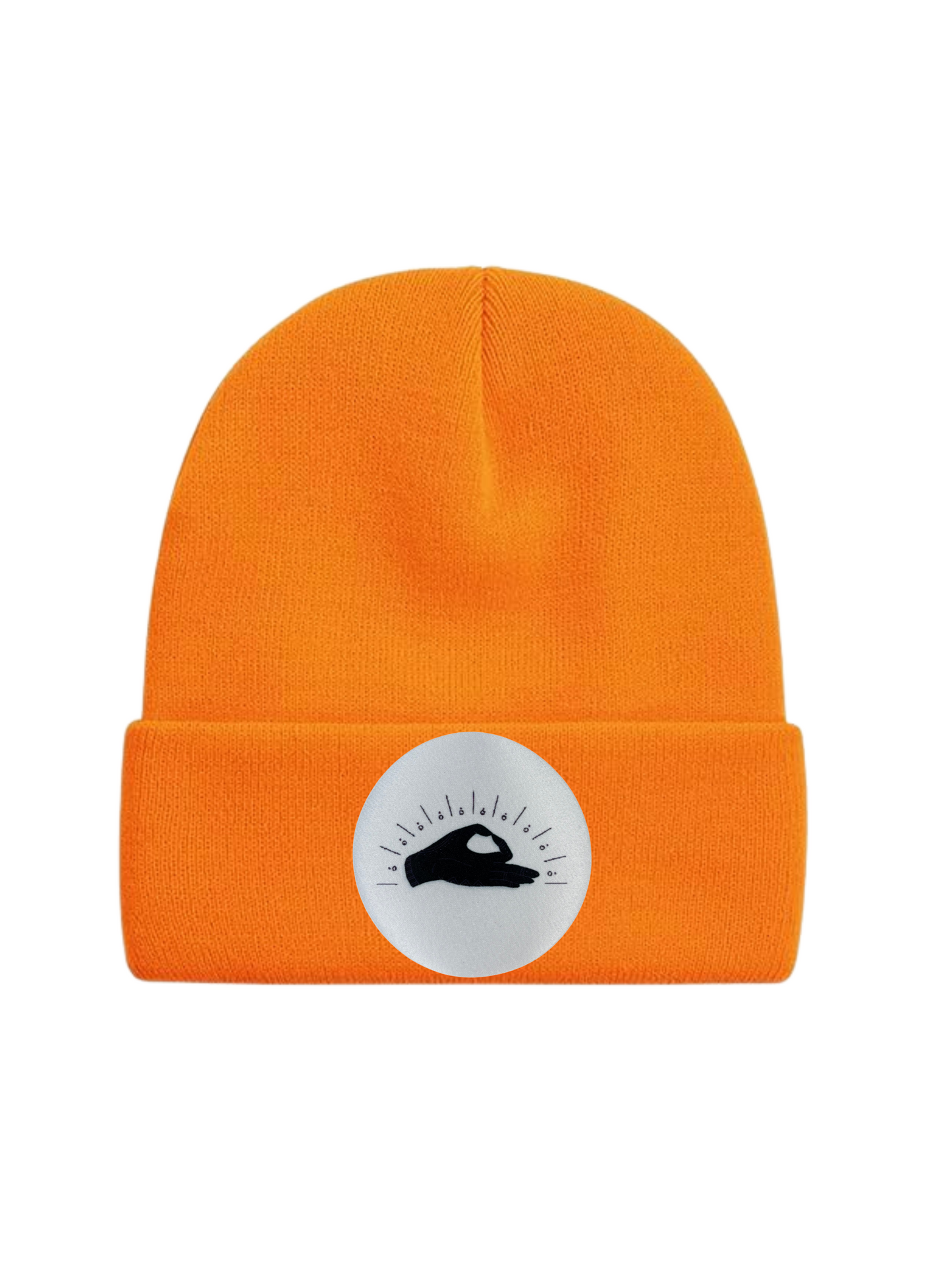 Custom Patch Beanie in Orange