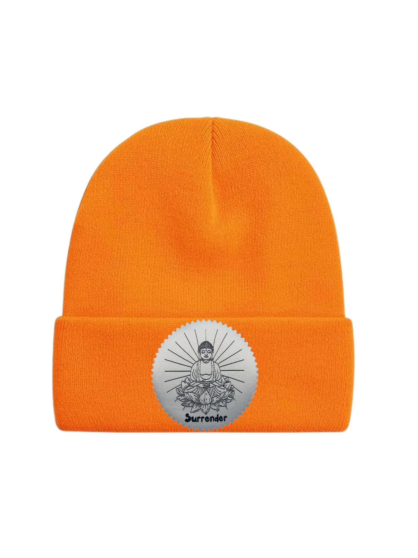 Custom Patch Beanie in Orange